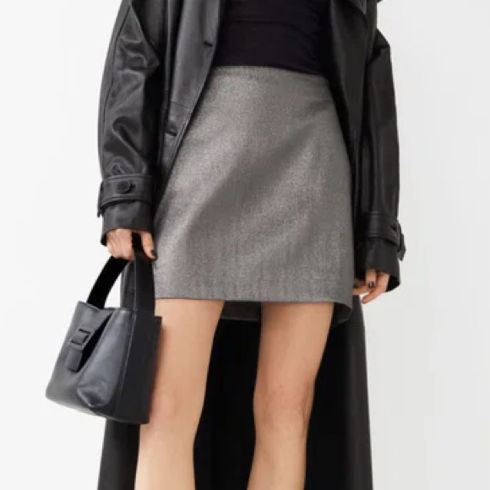 & Other Stories metallic mini skirt 2